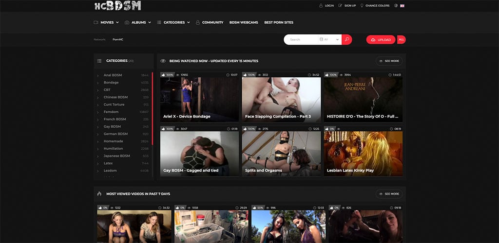 Bondage Pornos und Spanking Sexvideos gibt es auf hcBDSM massig
